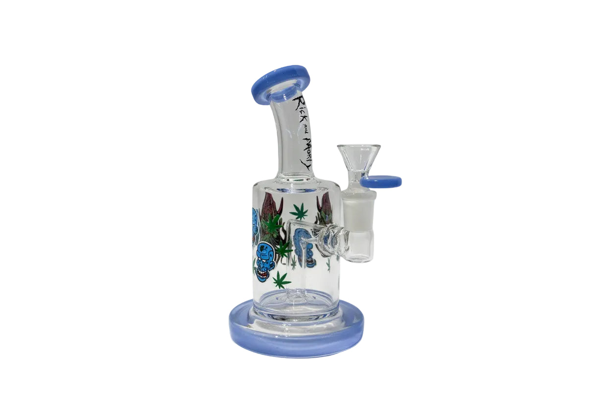 Wheel 6" R&M Dab Rig - Light Blue  The Wee Smoke Shop