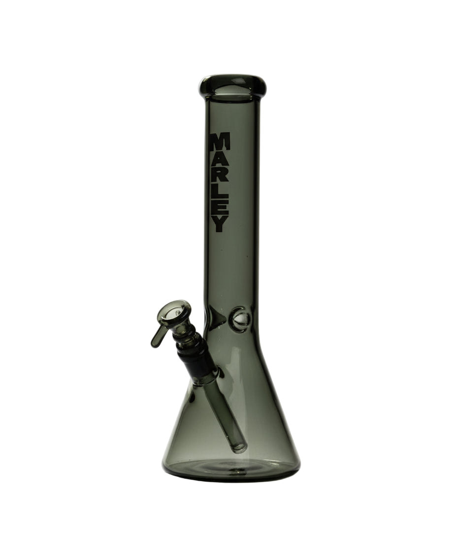 Marley 14" Colored Glass Beaker Bong - Black - The Wee Smoke Shop