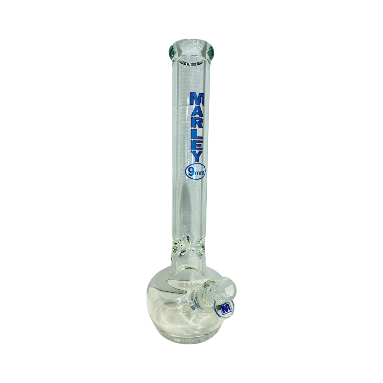 Marley 16" 9MM Apple Bottom Beaker Bong - Blue - The Wee Smoke Shop