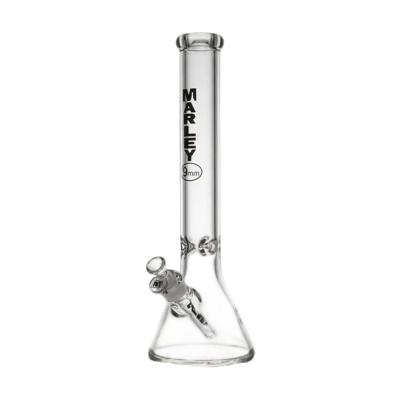 Marley 16" 9mm Glass Bong - Black - The Wee Smoke Shop