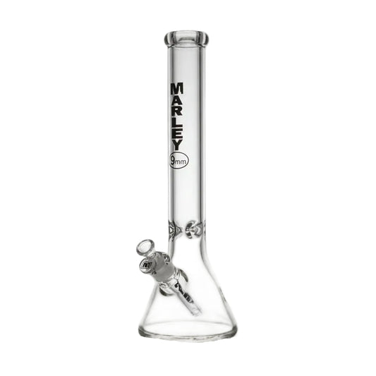 Marley 16" 9mm Glass Bong - Black - The Wee Smoke Shop