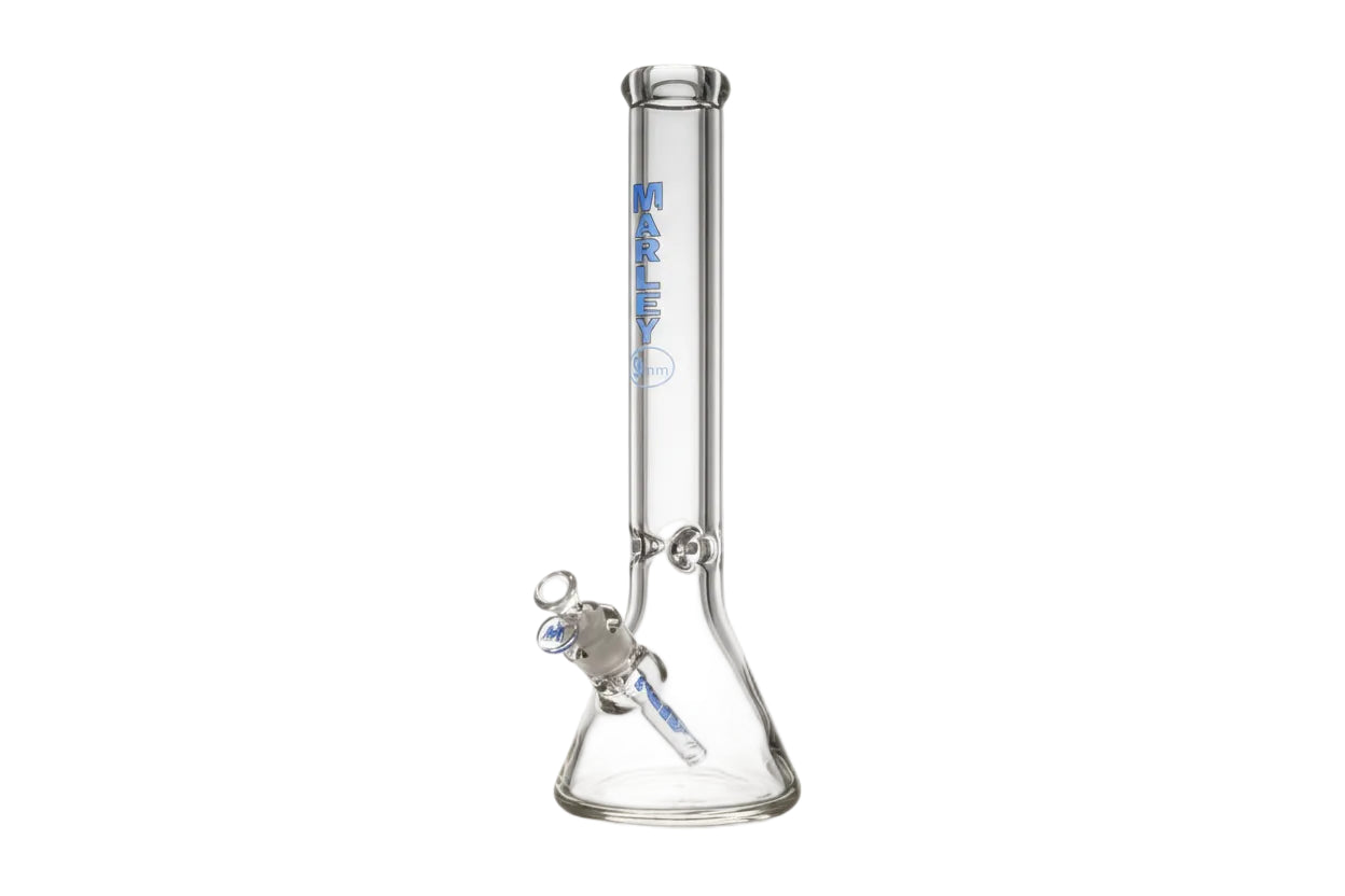 Marley 16" 9mm Glass Bong - Blue - The Wee Smoke Shop