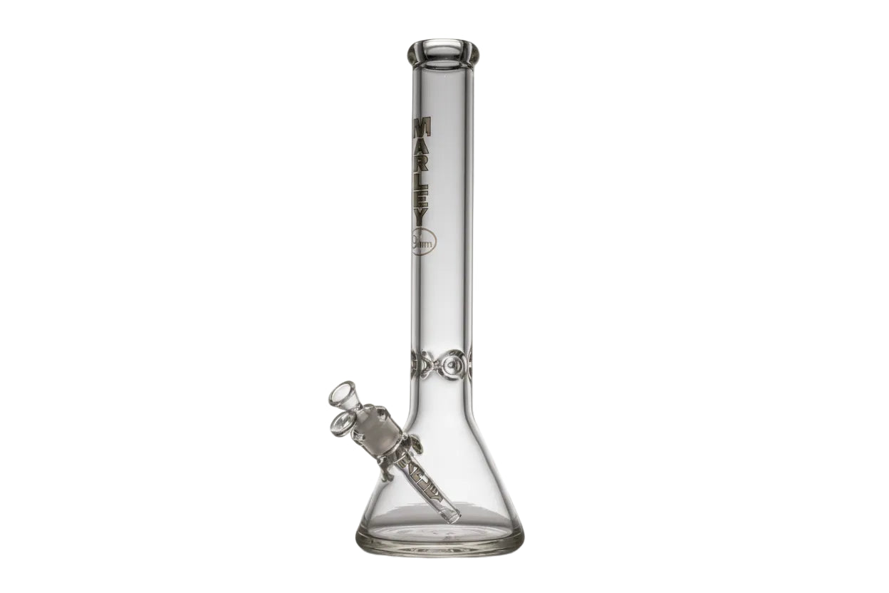 Marley 16" 9mm Glass Bong - Platinum - The Wee Smoke Shop