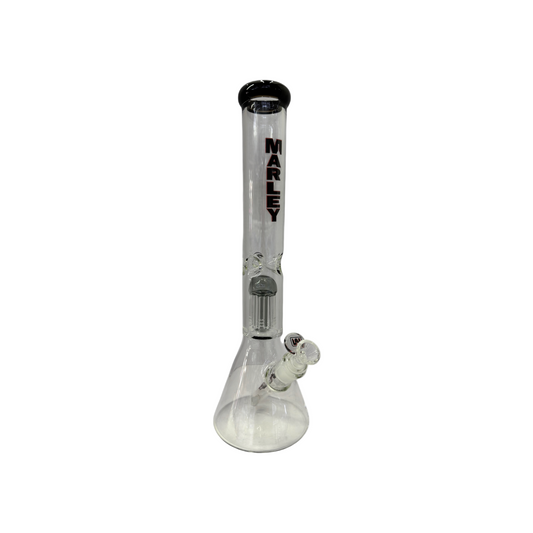 Marley 16" Tree Perc Glass Bong -Black - The Wee Smoke Shop
