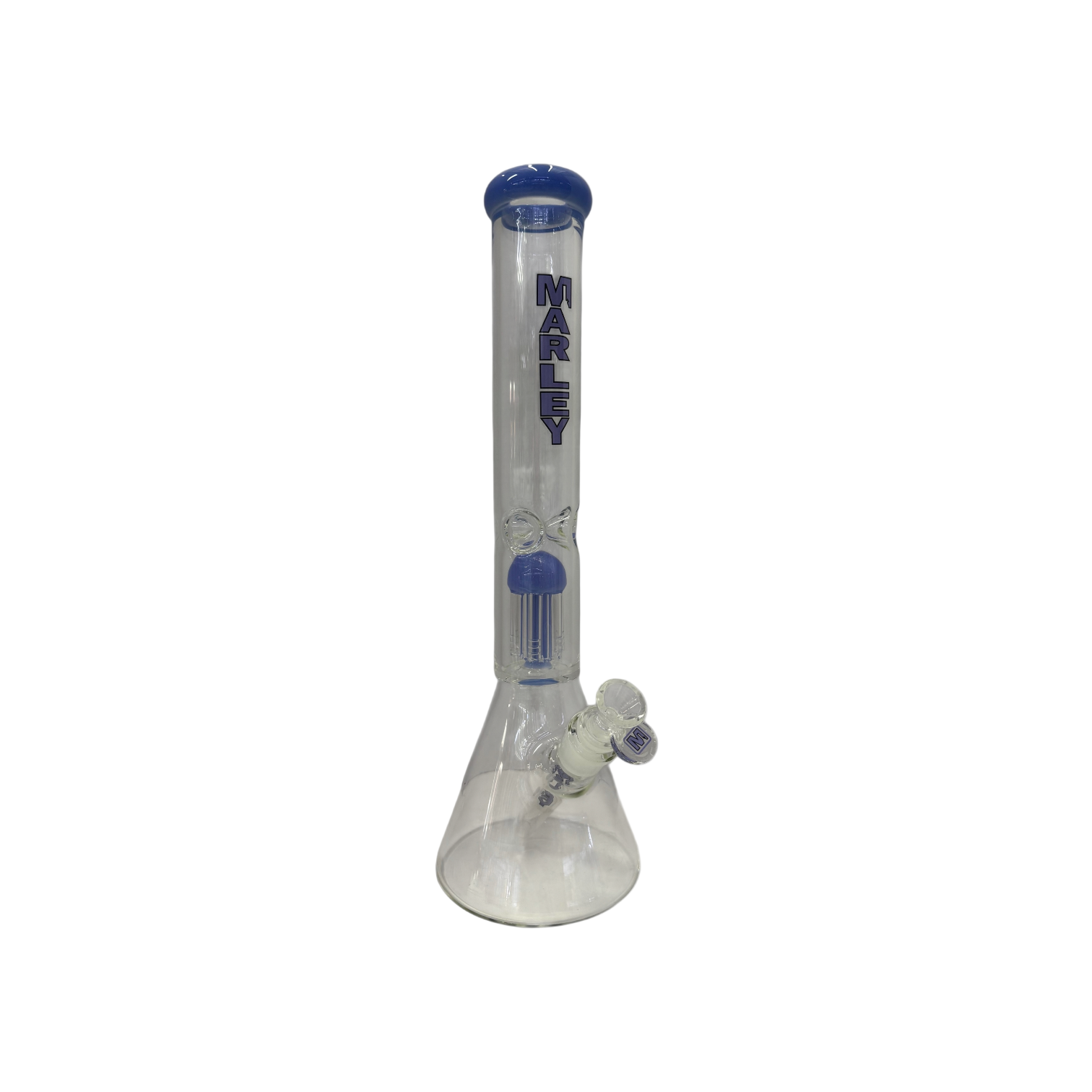Marley 16" Tree Perc Glass Bong -Light Blue - The Wee Smoke Shop