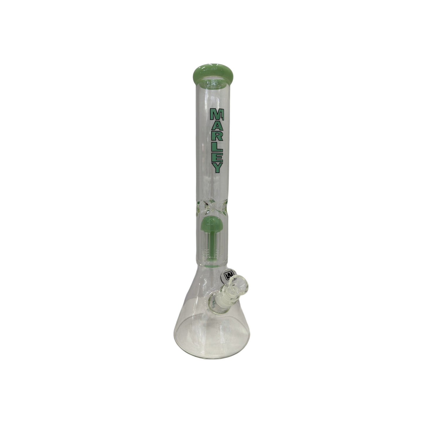 Marley 16" Tree Perc Glass Bong -Light Green - The Wee Smoke Shop