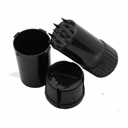 Medtainer Smell Proof Grinder- Black- - The Wee Smoke Shop