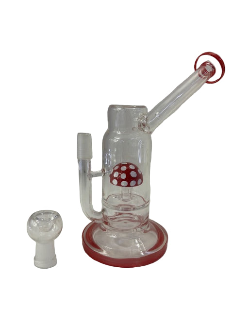 Mushroom Bong 8" Slanted Mouth Piece Dab Rig - The Wee Smoke Shop 