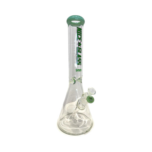 Nice Glass 16" 9MM Glass Bong - The Wee Smoke Shop