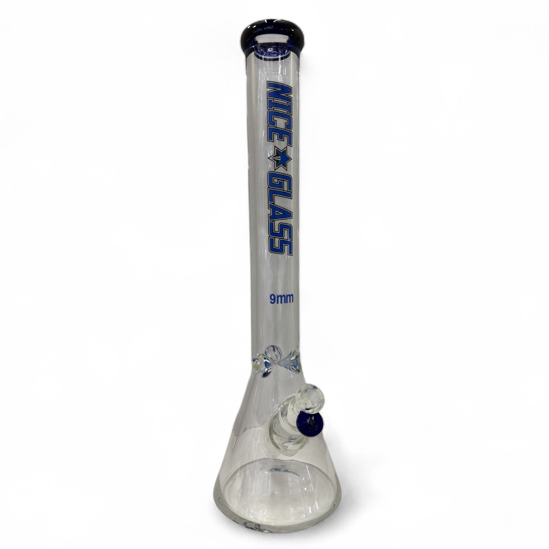 Nice Glass 18" 9mm Beaker Bong -Blue - The Wee Smoke Shop