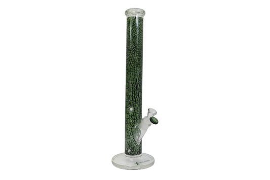 Nice Glass Alligator Print  Straight Shooter (18") - glass bong - the wee smoke shop