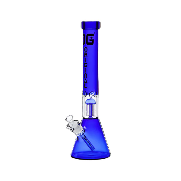 OG 18" Colorful Bong with Jellyfish Perc - Blue - The Wee Smoke Shop