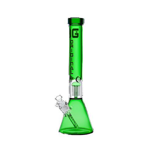 OG 18" Colorful Bong with Jellyfish Perc - Green - The Wee Smoke Shop