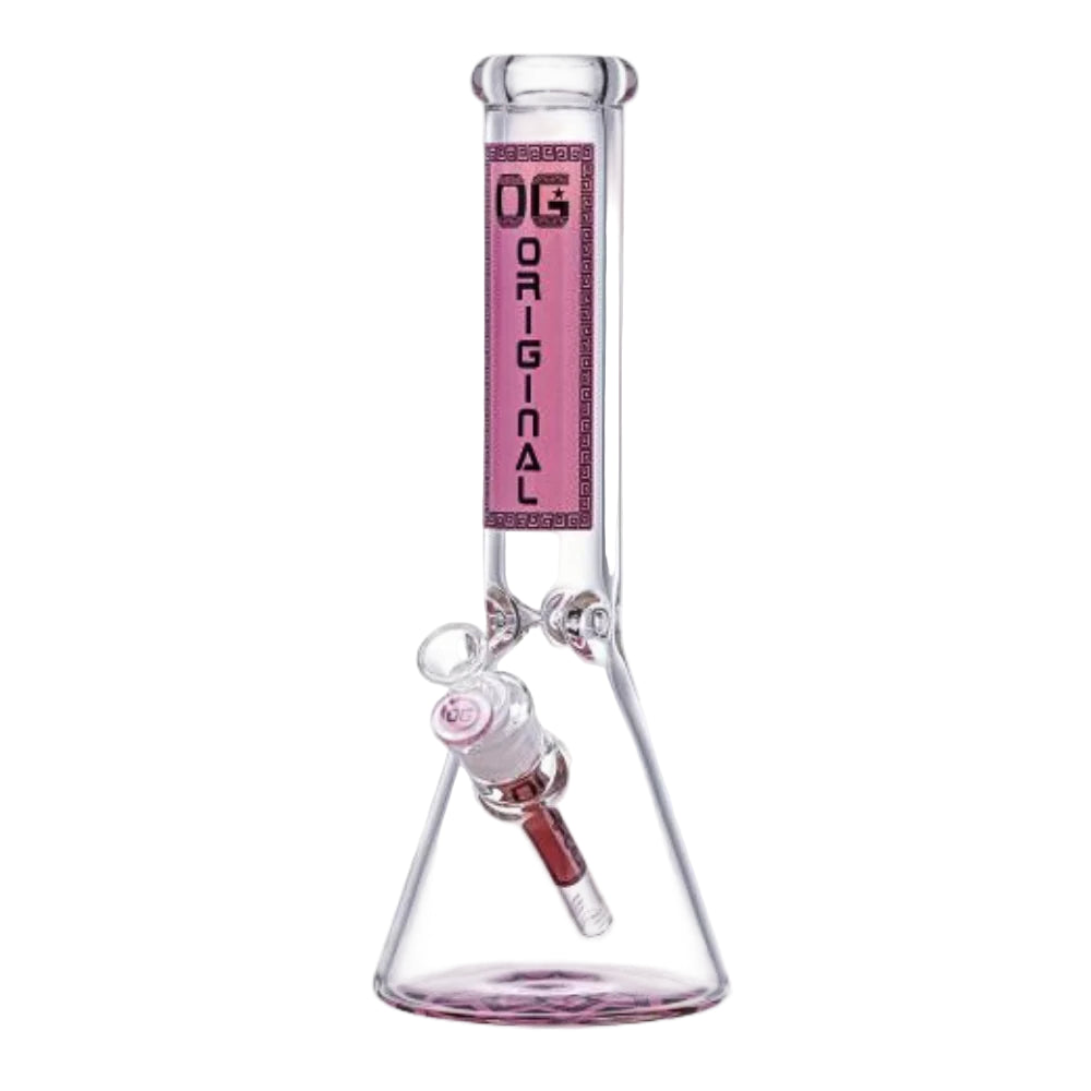 OG 14" 7MM Color Beaker Bong - Pink - The Wee Smoke Shop
