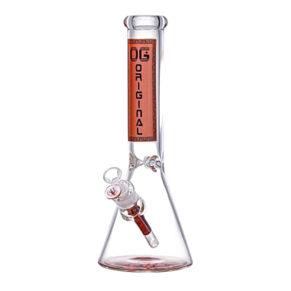 OG 14" 7MM Color Beaker Bong - Red - The Wee Smoke Shop