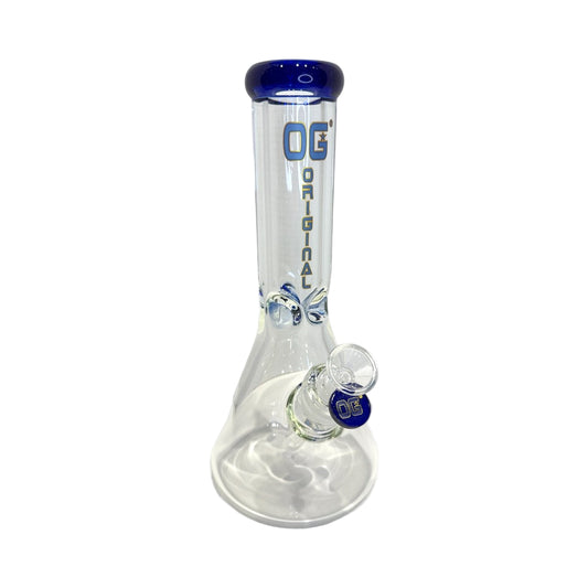 OG Glass Bong 12" 5mm - Blue - The Wee Smoke Shop