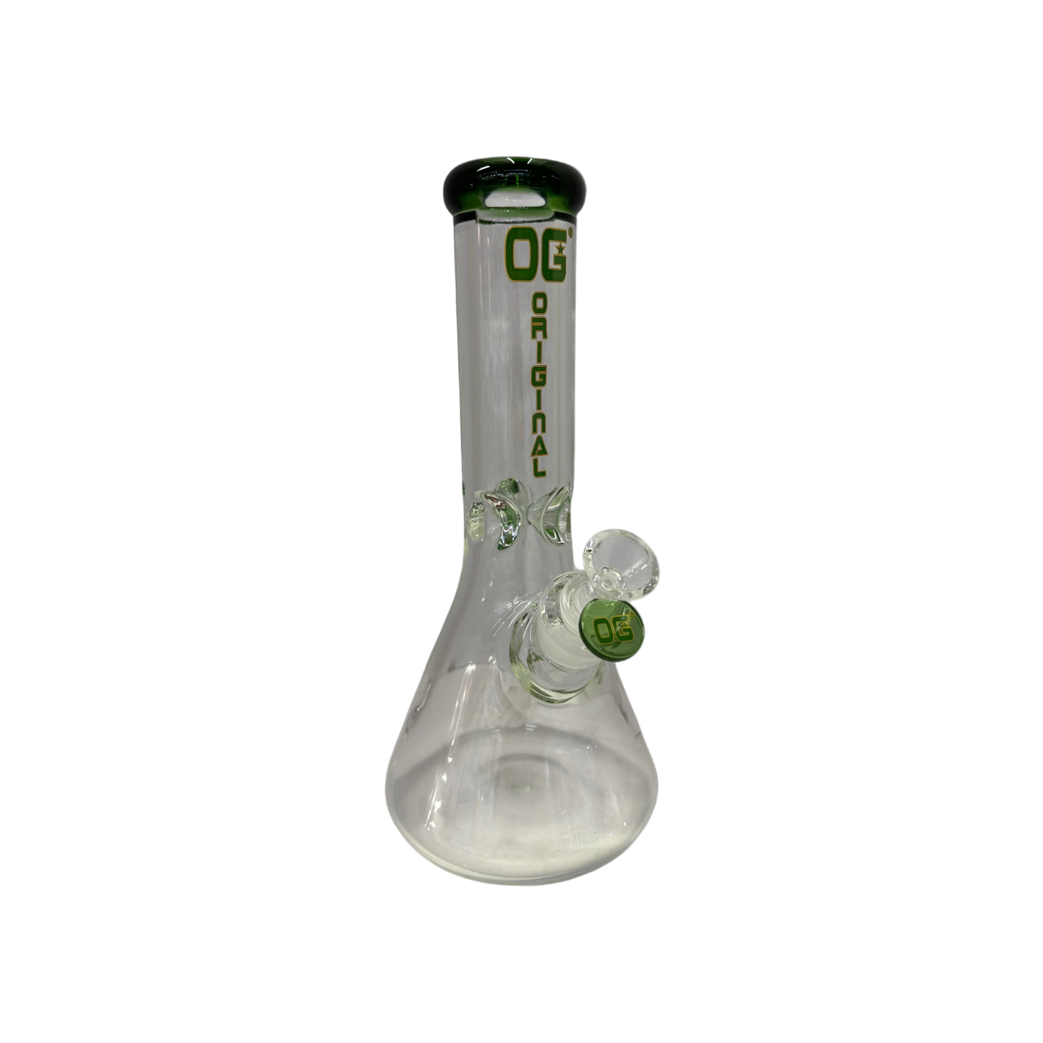 OG Glass Bong 12" 5mm - Green - The Wee Smoke Shop