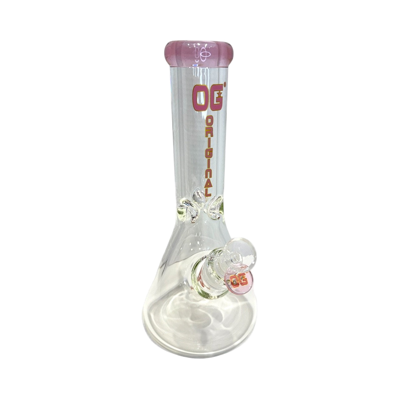 OG Glass Bong 12" 5mm - Pink - The Wee Smoke Shop