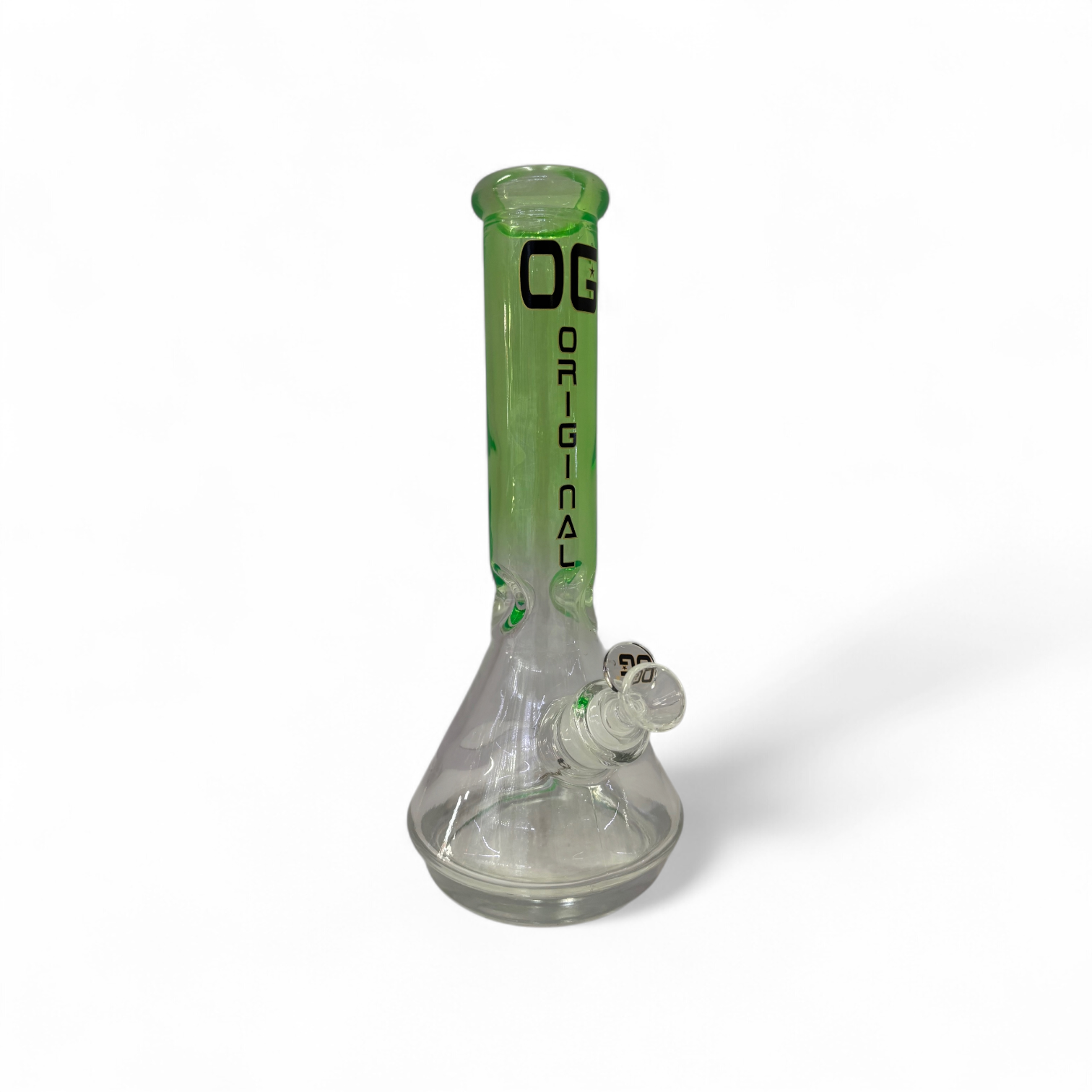 OG Neon Thick Base 12" 9mm Glass Bong - Green - The Wee Smoke Shop
