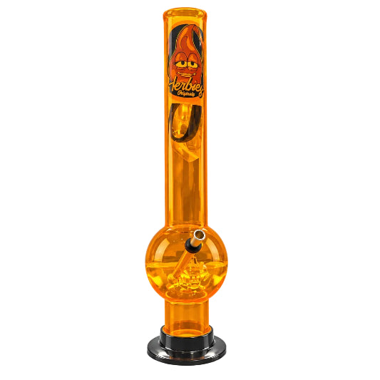 Orange - Herbies 15" Acrylic Bong on clear background