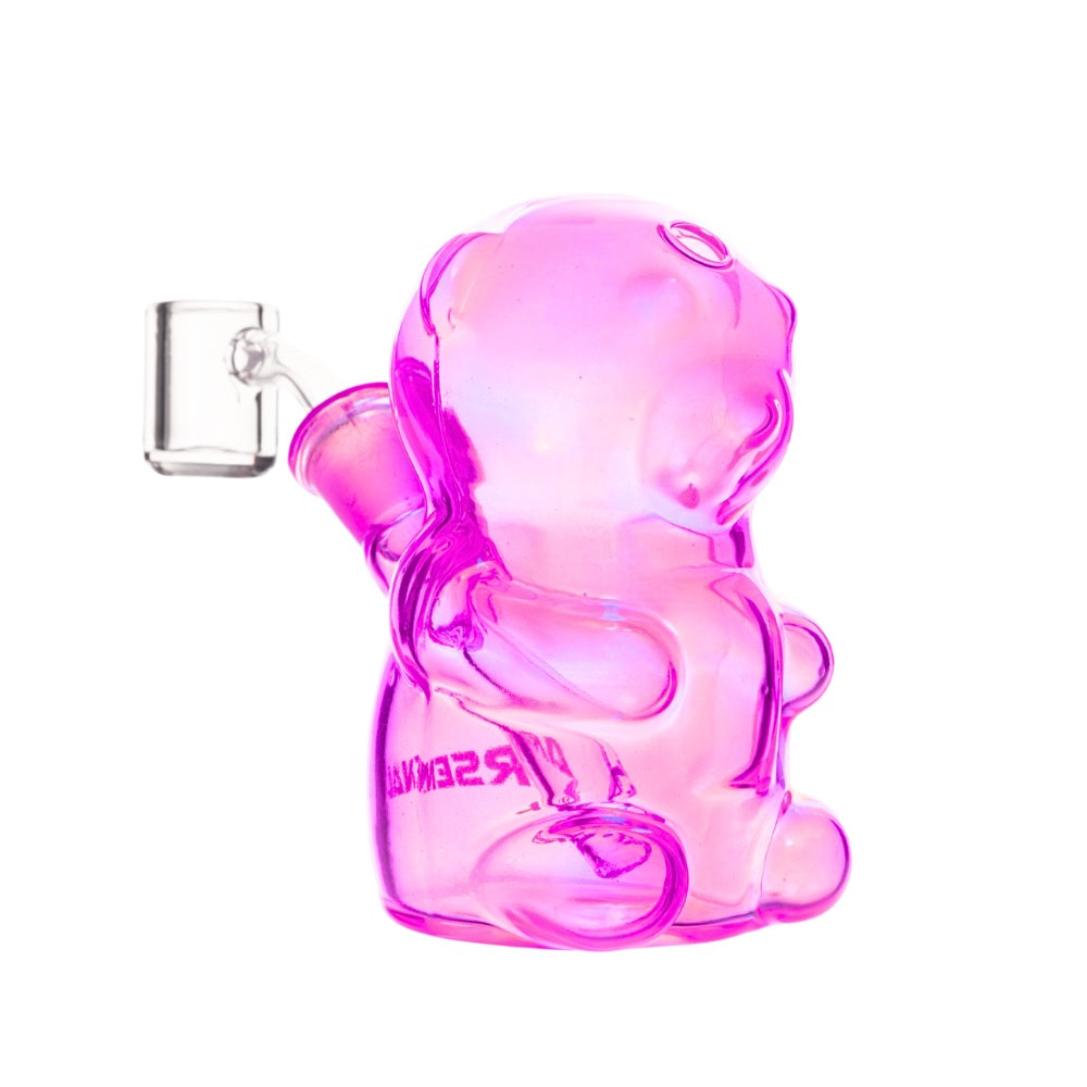 Gummy Bear Dab Rig (6")-Pink-The Wee Smoke Shop