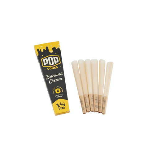 POP Cones - Banana Cream - 1 1/4 Cones - The Wee Smoke Shop