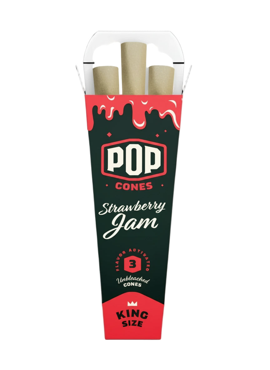 POP King Size Cones - Strawberry Jam - The Wee Smoke Shop