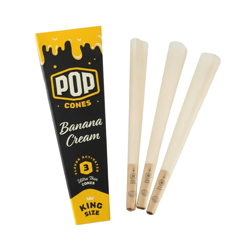 POP Cones - Banana Cream - King Size Cones - The Wee Smoke Shop