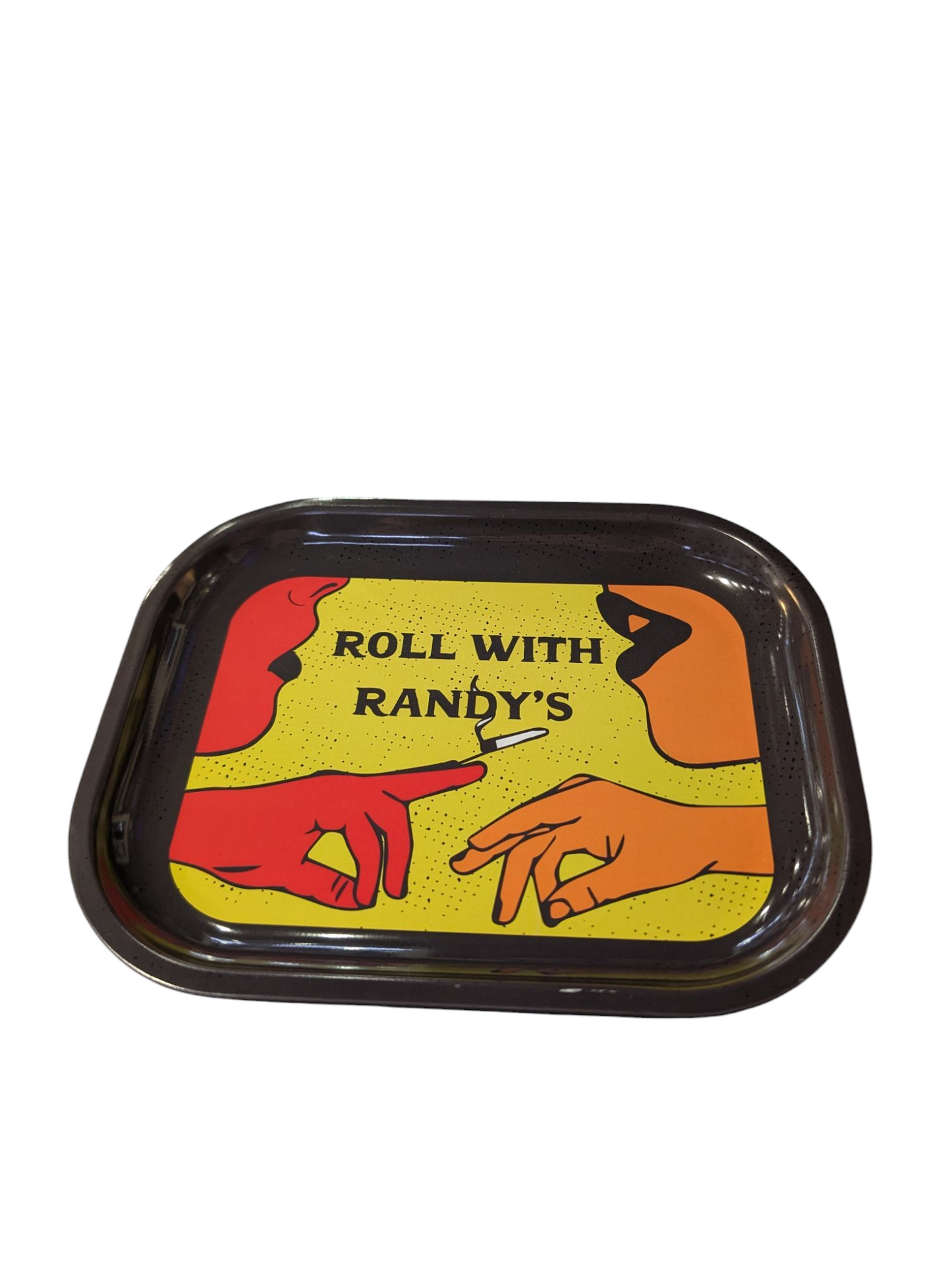 Roll With Randy's -Rolling Tray -Mini-Black-The Wee Smoke Shop