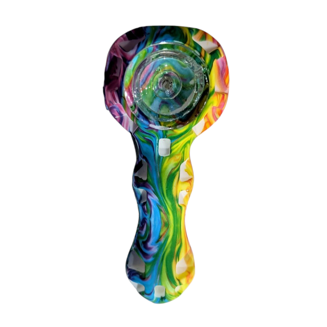 Silicone 3" Hand Pipe with Dab Tool-Tie Dye-The Wee SMoke Shop