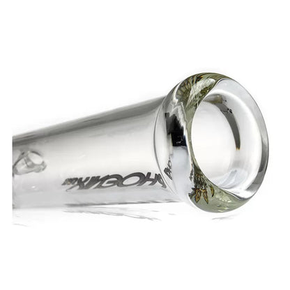 Clear glass pipe with 'Phoenix' branding on a white background