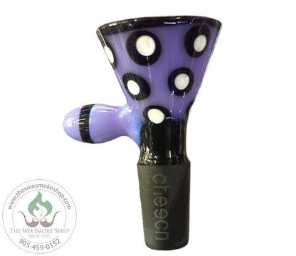 Cheech Polka Dot (14mm) Bowls- Purple-The Wee Smoke Shop