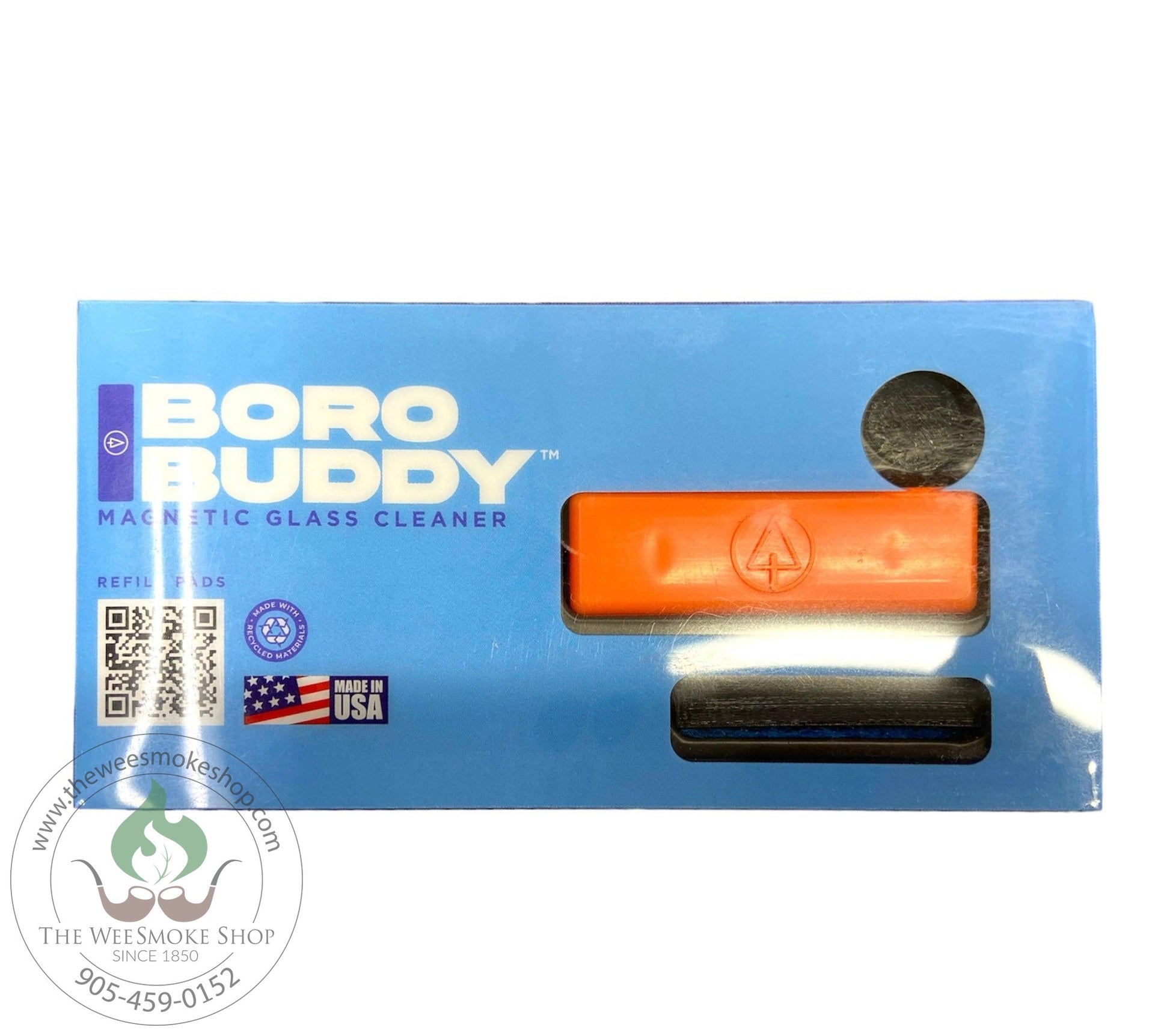 Orange-Boro Buddy Magnetic Glass Cleaner-Cleaning Accessories-The Wee Smoke Shop