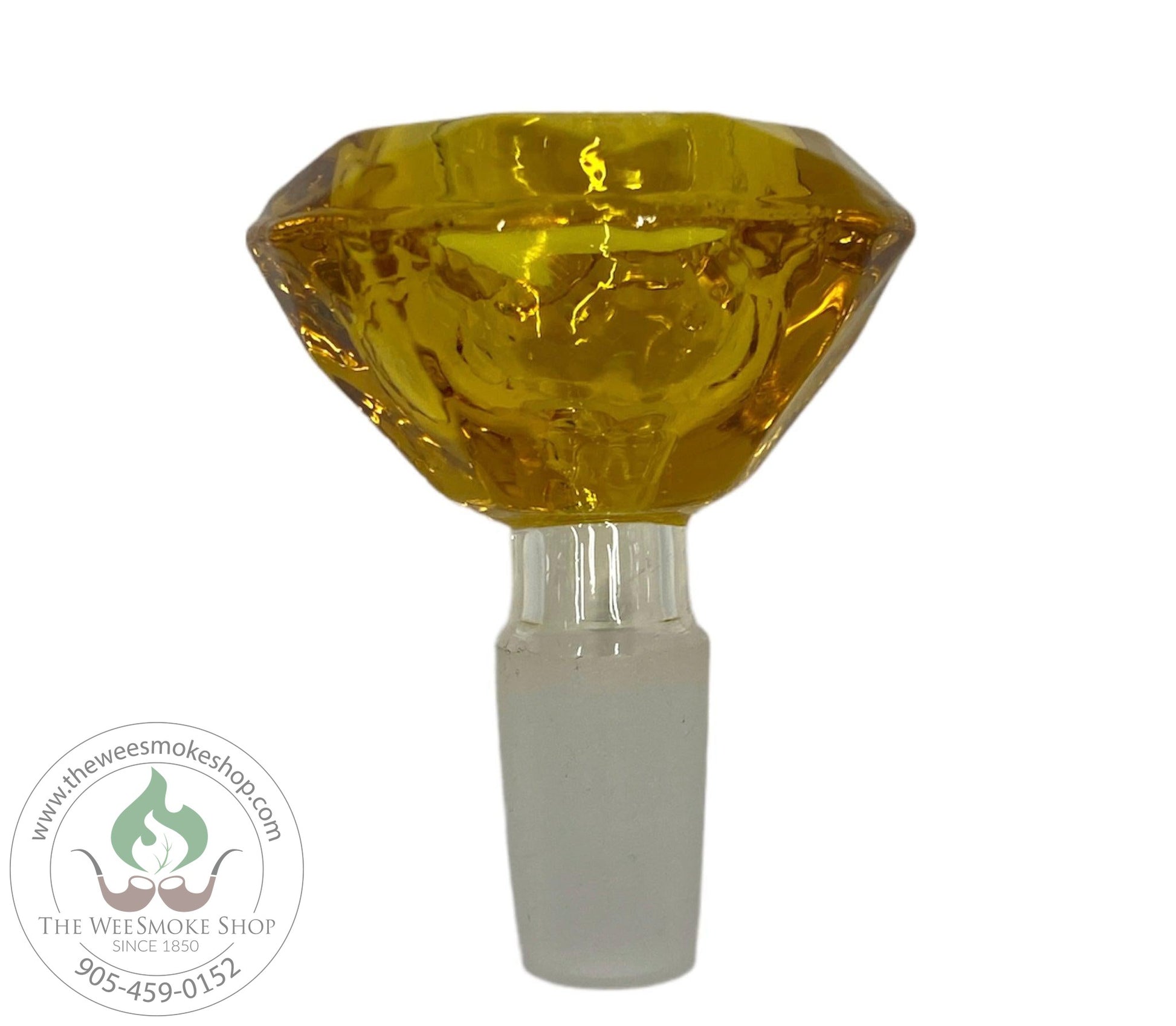 Gold-Glass Bowl 14mm Crystal Design-Bowls-The Wee Smoke Shop