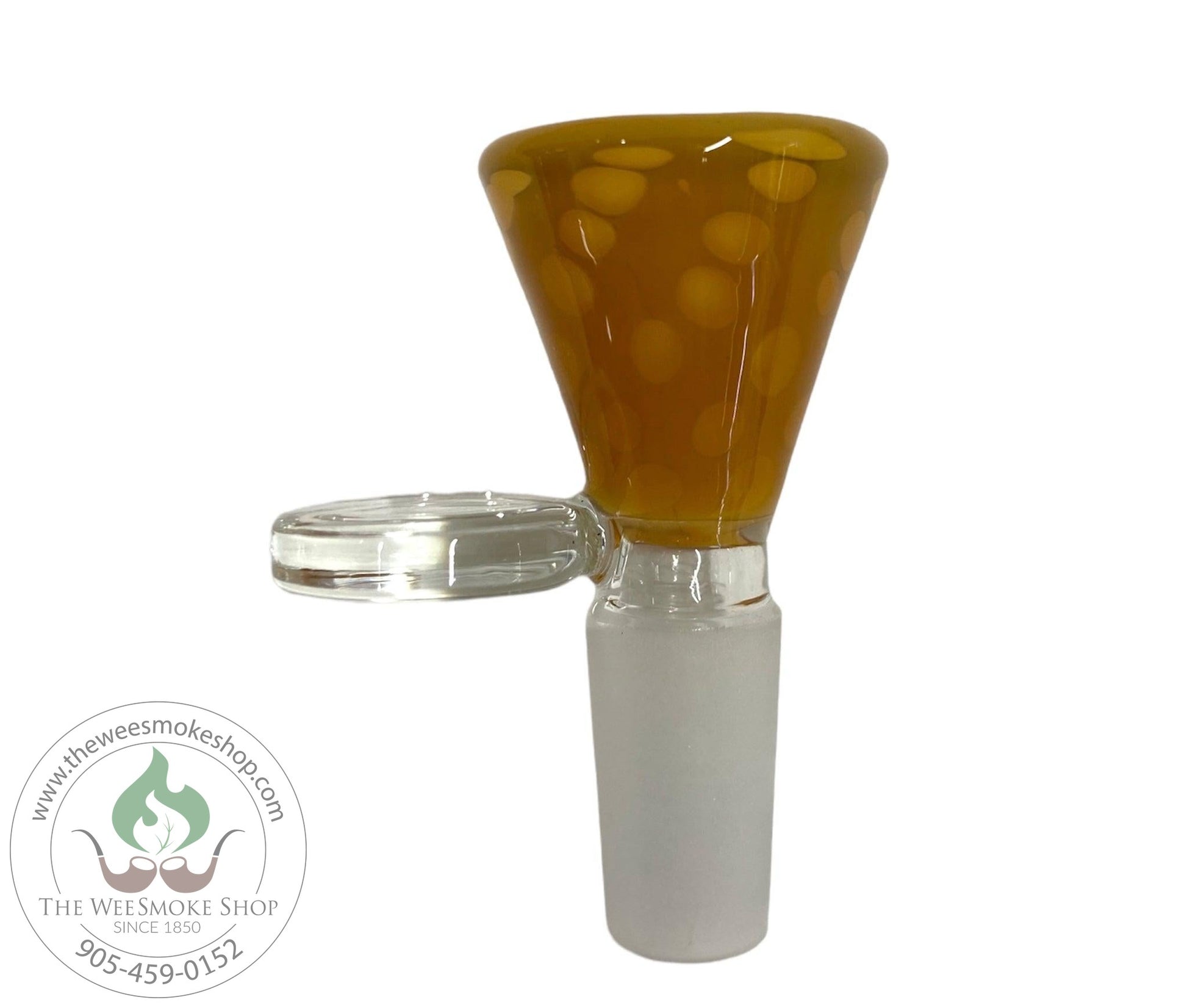 Gold-Glass Bowl 14mm Honeycomb Design-Bowls-The Wee Smoke Shop