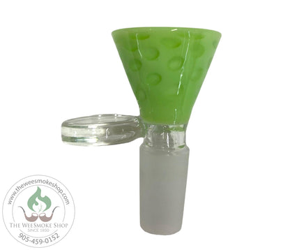 Green-Glass Bowl 14mm Honeycomb Design-Bowls-The Wee Smoke Shop