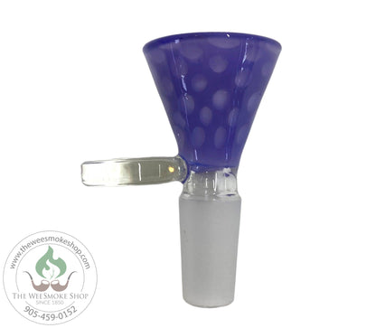 Purple-Glass Bowl 14mm Honeycomb Design-Bowls-The Wee Smoke Shop