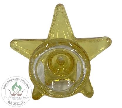 Gold-Star Design Glass Bowl 14mm-Bowls-The Wee Smoke Shop