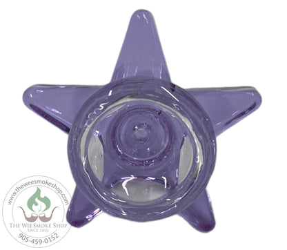 Purple-Star Design Glass Bowl 14mm-Bowls-The Wee Smoke Shop