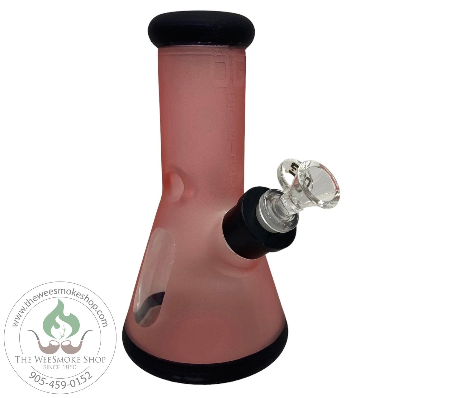 Pink-OG 8" Glass Beaker Bong (W/ Popper and Pipe Tool)-Bongs-The Wee Smoke Shop