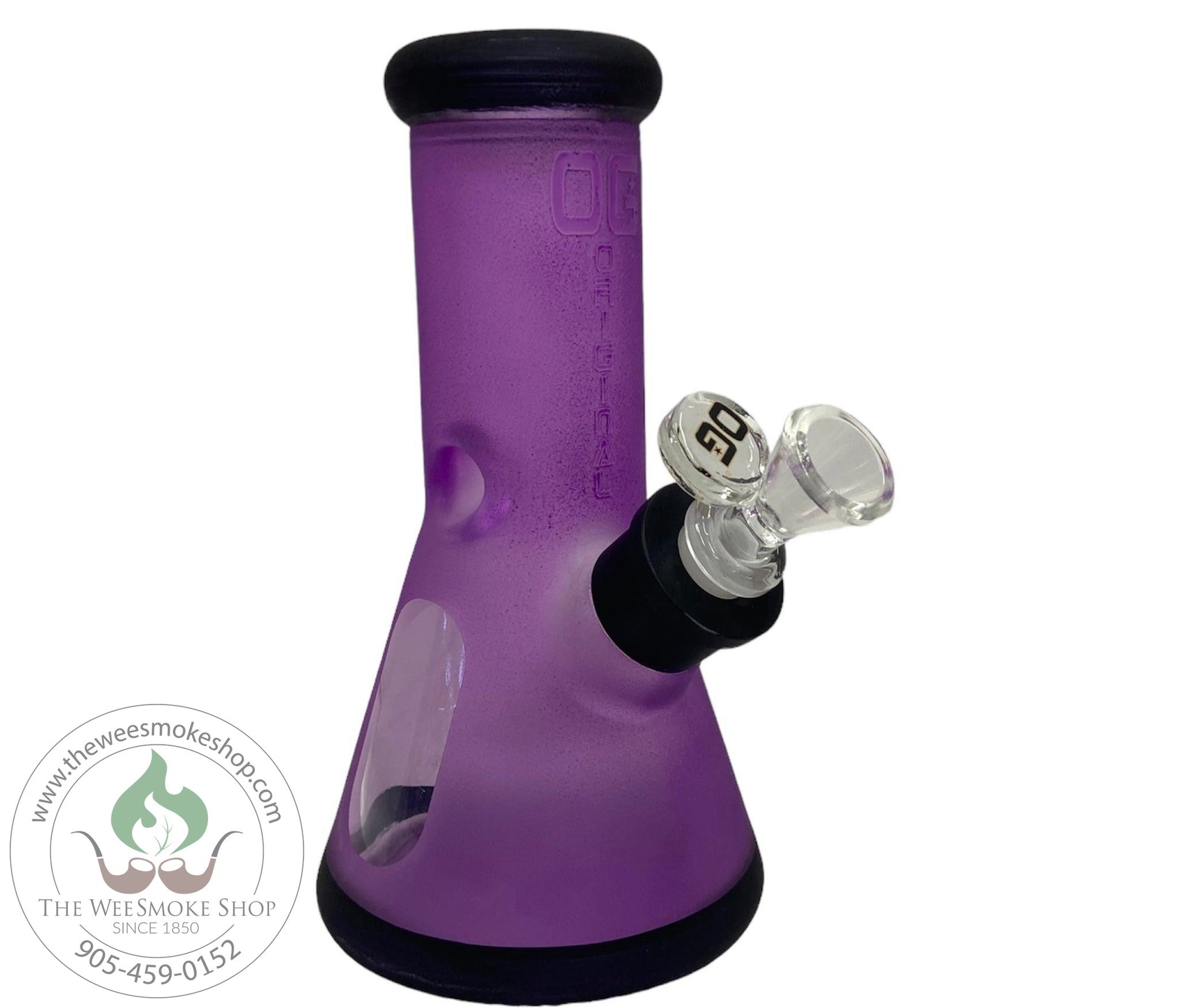 Purple-OG 8" Glass Beaker Bong (W/ Popper and Pipe Tool)-Bongs-The Wee Smoke Shop