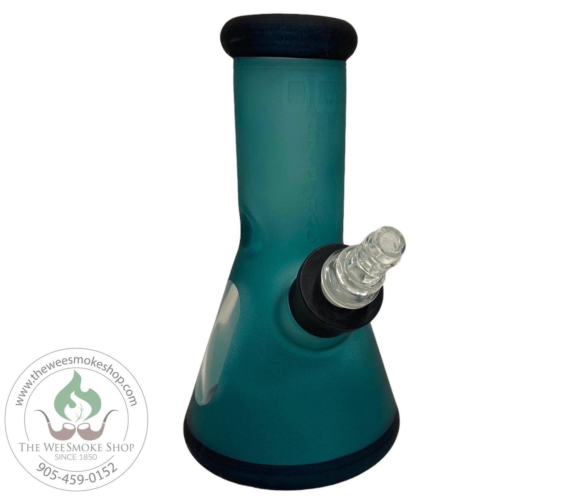 Teal-OG 8" Glass Beaker Bong (W/ Popper and Pipe Tool)-Bongs-The Wee Smoke Shop