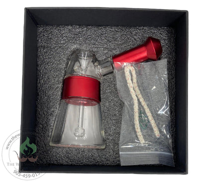 Red-Cheech Glass/Metal Bubbler with Diffuser-Pipe-The Wee Smoke Shop
