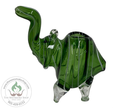 Green-Elephant Glass Hand Pipe-Pipes-The Wee Smoke Shop