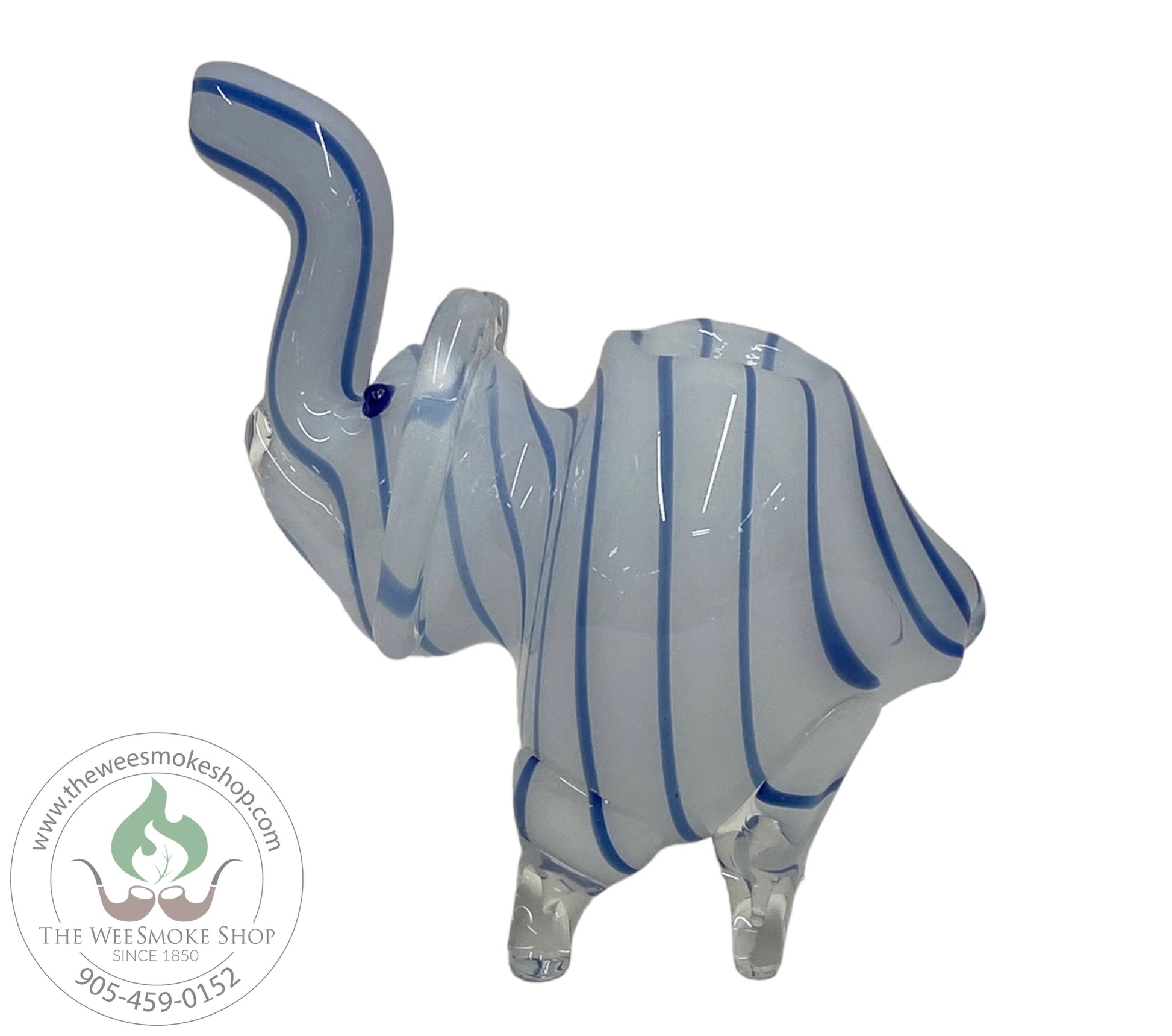 White-Elephant Glass Hand Pipe-Pipes-The Wee Smoke Shop