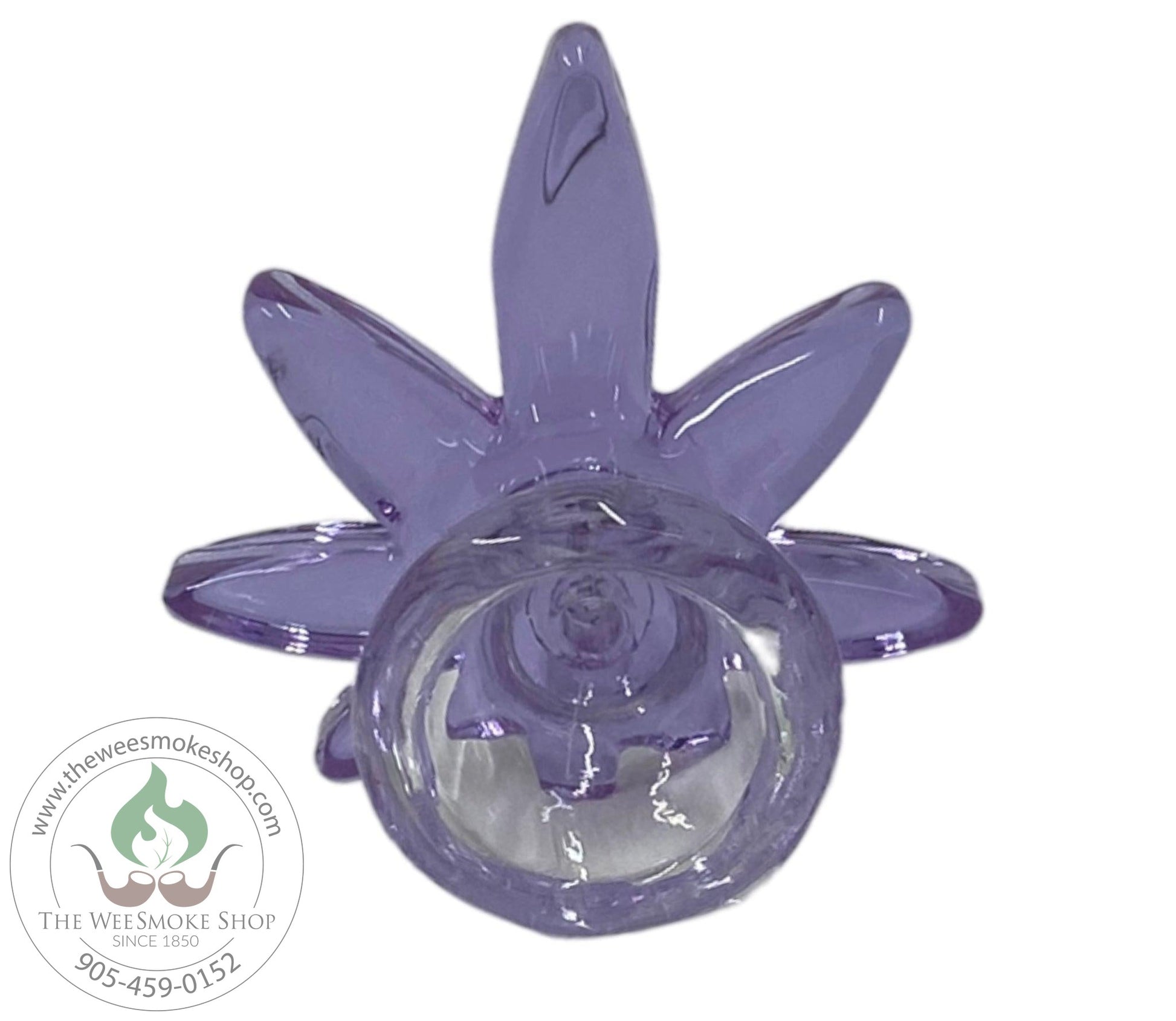 Cannabis Leaf Glass Bowl 14mm-Bowls-The Wee Smoke Shop