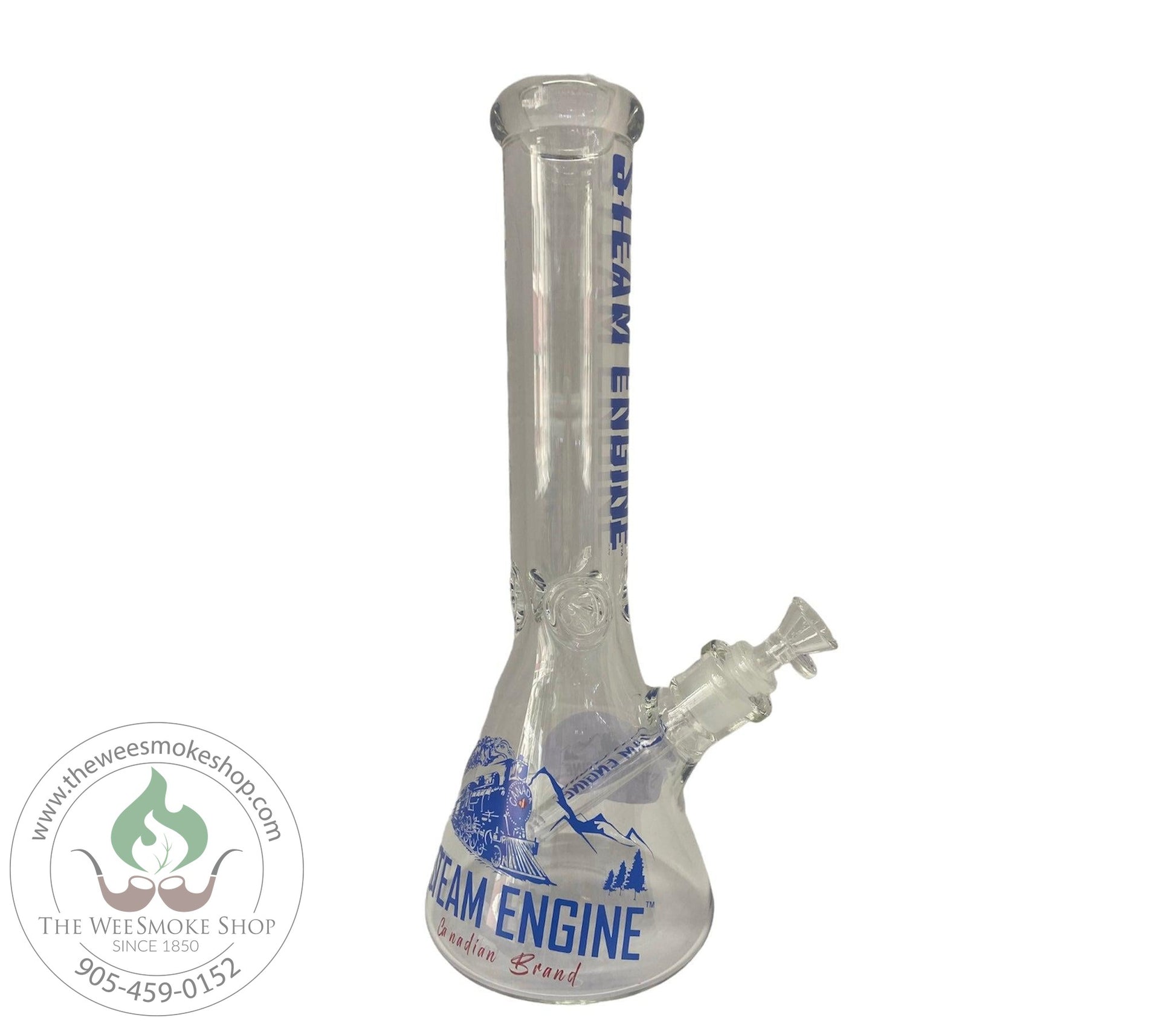 Steam Engine 14" Glass Bong (7mm)-Ble-Bongs-The Wee Smoke Shop