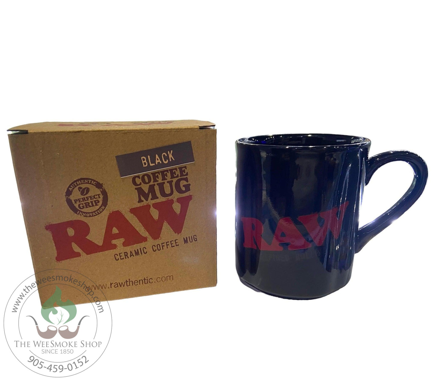 Raw Black Glass Mug-Raw-The Wee Smoke Shop