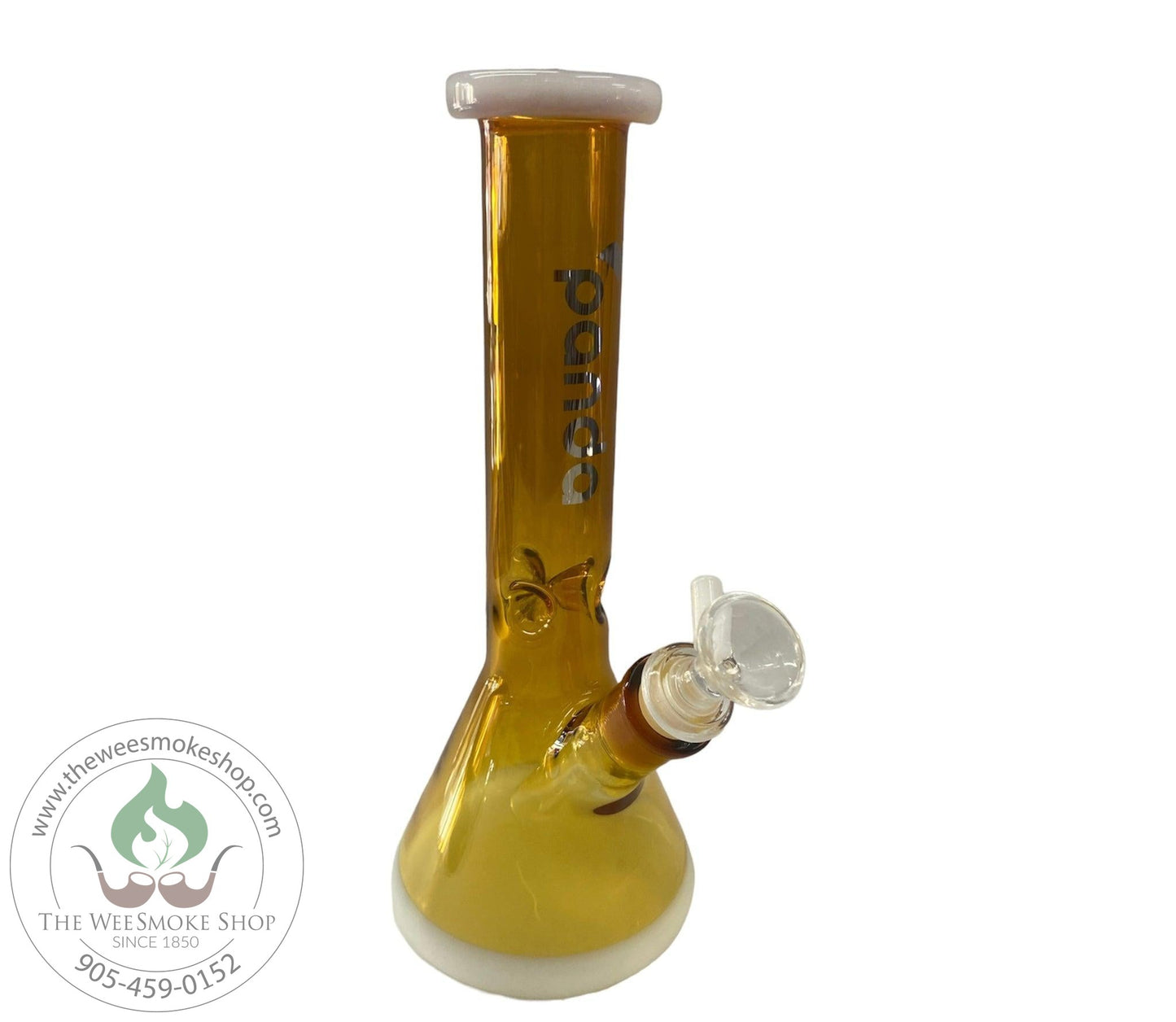 Amber/White-Panda 10" Colourful Beaker Bong (7mm)-Bongs-The Wee Smoke Shop
