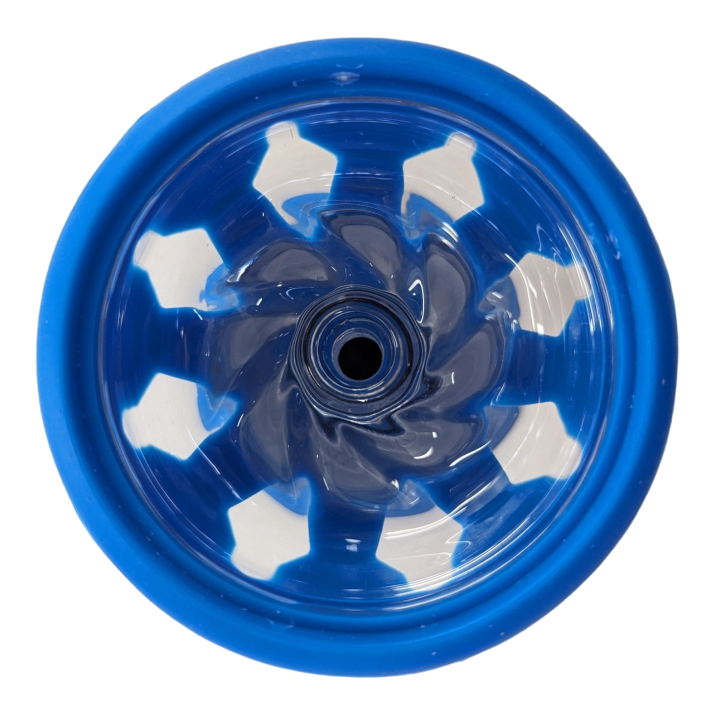 Silicone-Glass Vortex Bowl